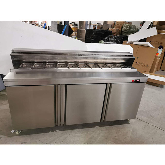 식당을 위한 팬 냉각 350L 샐러드 바형표시장치 냉동고 0