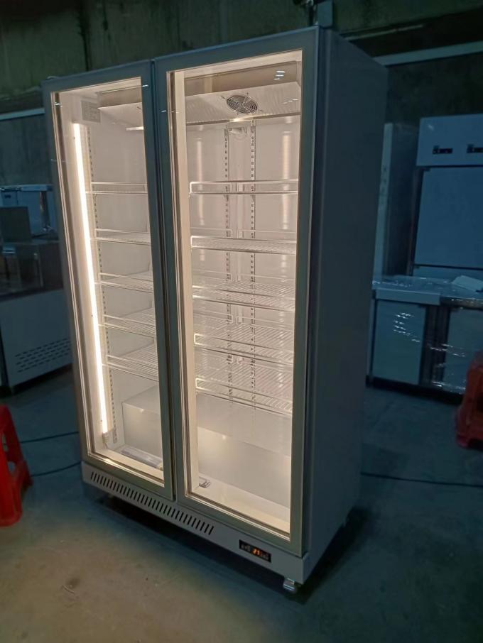 1000L 상업용 유리 문 냉장고와 R290 냉장기 정면 냉장고 1