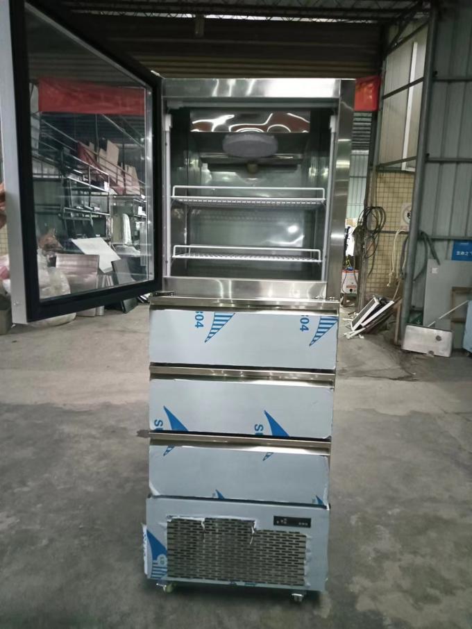 미국 정형 냉장고 상층 유리 문 110V / 60Hz로 부엌 사용을위한 아래 드로거 1