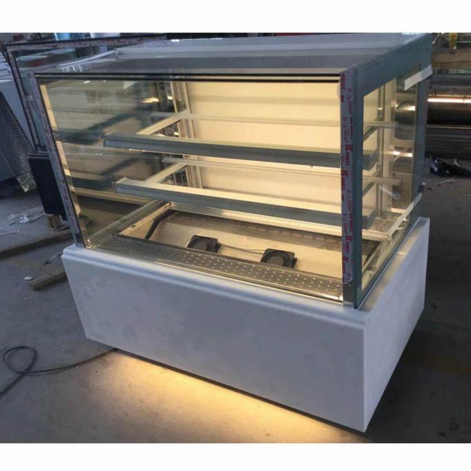 3 층 유리 대리석 마무리 CE 빵집 디스플레이 냉각기 0