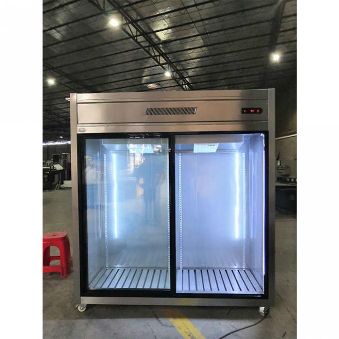 미닫이식 유리문 900W 1300L 상업적 냉동고 냉장고 1
