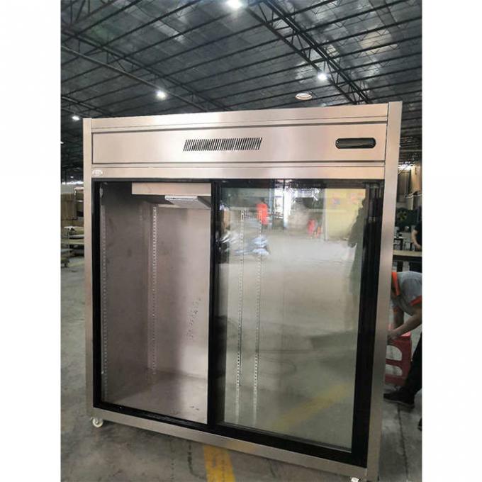 미닫이식 유리문 900W 1300L 상업적 냉동고 냉장고 0