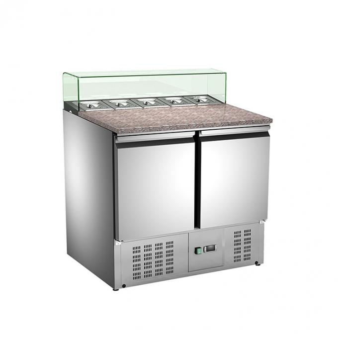 R134A 원판피자 Prep 표 냉장고 상업적 냉장 설비 0