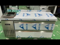 상업용 2 드로거 부엌 작업 테이블 스테인리스 스틸 냉장 1.5M 작업 테이블