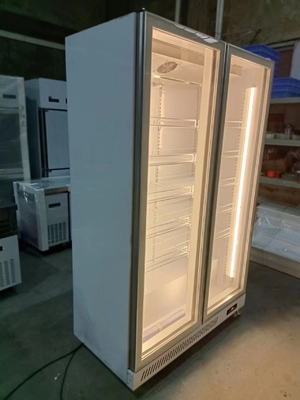 1000L 상업용 유리 문 냉장고와 R290 냉장기 정면 냉장고