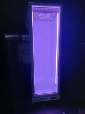 R290 단일 문 직립 냉장고 상용 음료 디스플레이 냉장고