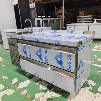맞춤형 상업용 냉장고 냉장고 60" 카운터 아래 냉장고 w / 2 드로거 115v 304 은