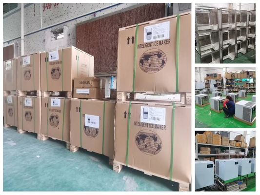 높은 생산성 CE 인증 500kg ~ 1000kgs ICE 공장을 위한 아이스 칸과 함께 상업용 아이스 메이커 기계