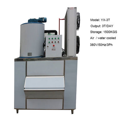 상업적인 민물읜 3000KGS PLC 박편빙 기계