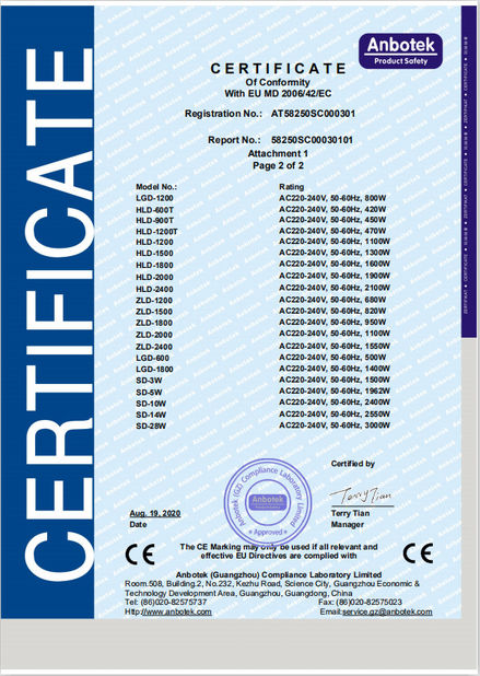 중국 Guangzhou Yixue Commercial Refrigeration Equipment Co., Ltd. 인증