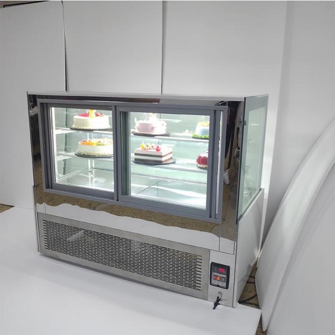 650W 이중 레이어 글라스 케이크 상업적 냉동고 냉장고 1