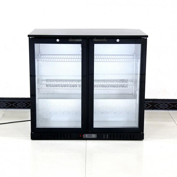 900*520*835mm 상업적 유리 문 냉각기 208L은 글래스 디스플레이 냉동고를 두배로 합니다 1